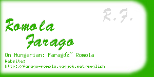 romola farago business card